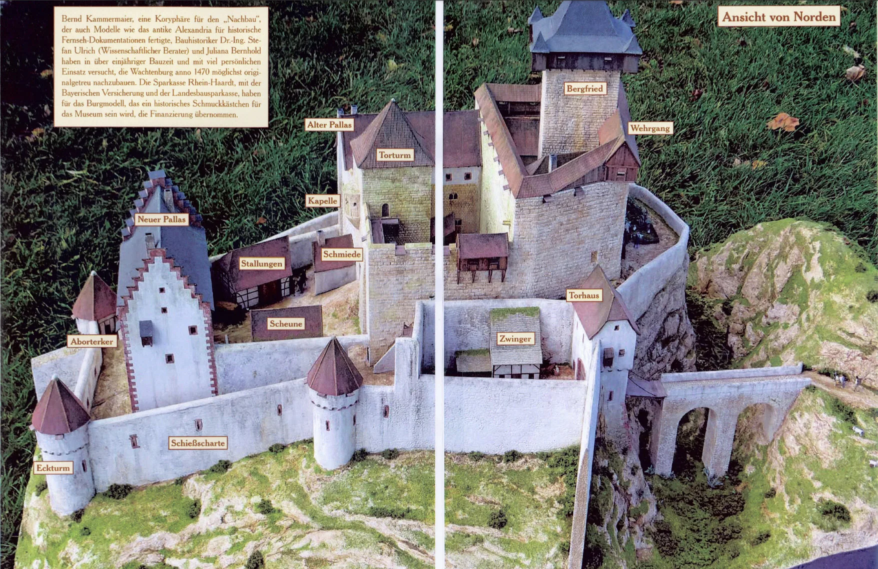 Detailgetreues Burgmodell im Maßstab 1:87